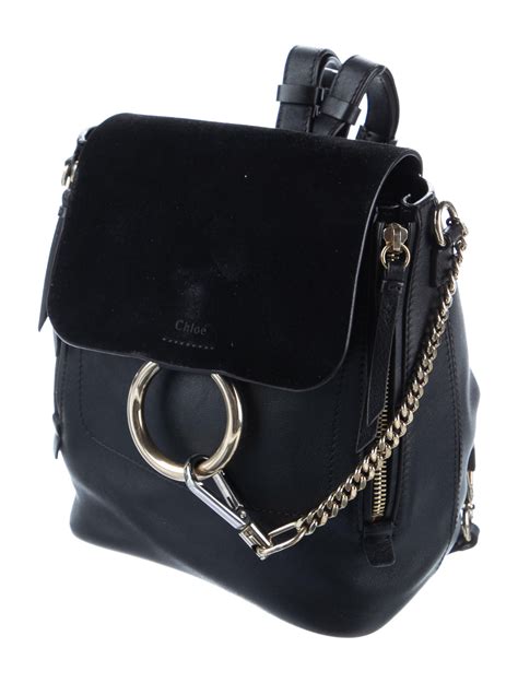 chloe faye backpack small black